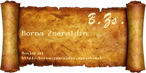 Borna Zseraldin névjegykártya